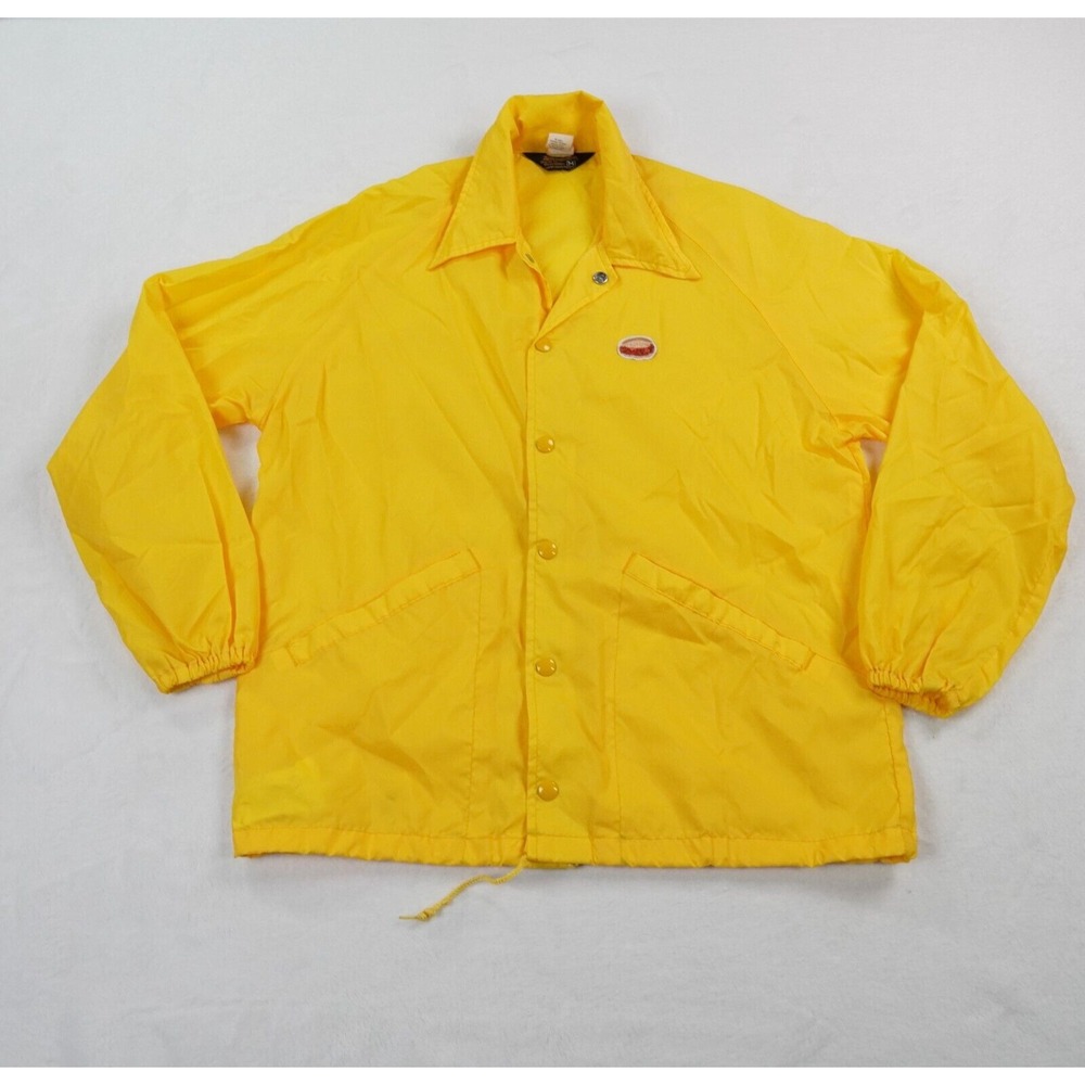 VTG Swingster Manwich‎ Jacket Medium Yellow Unlined Hunt Wesson USA Sloppy Joe